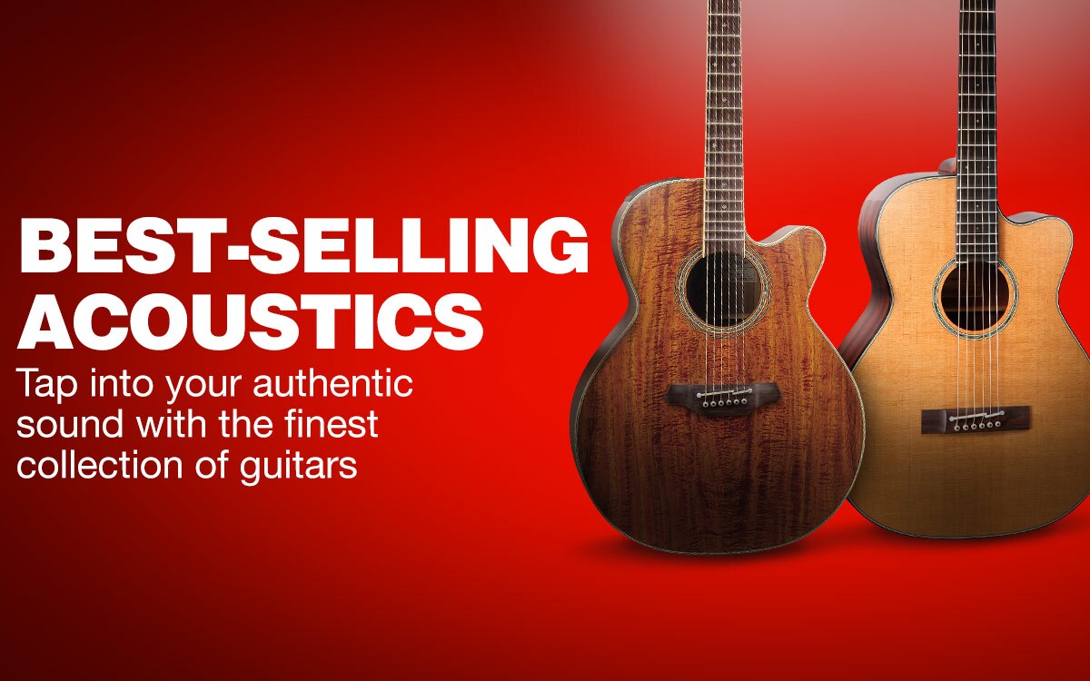 Best-Selling Acoustics. Tap into your authentic sound with the finest collection of guitars.