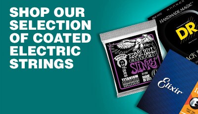 Shop Out Selection of Coated Electric Strings.