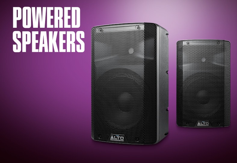 Powered speakers.