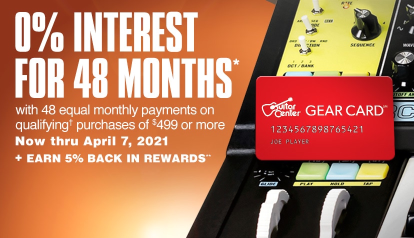 0 percent interest for 48 months* with 48 equal monthly payments on qualifying purchases of 499 or more. Now thru April 7 2021 plus earn 5 percent back in rewards**