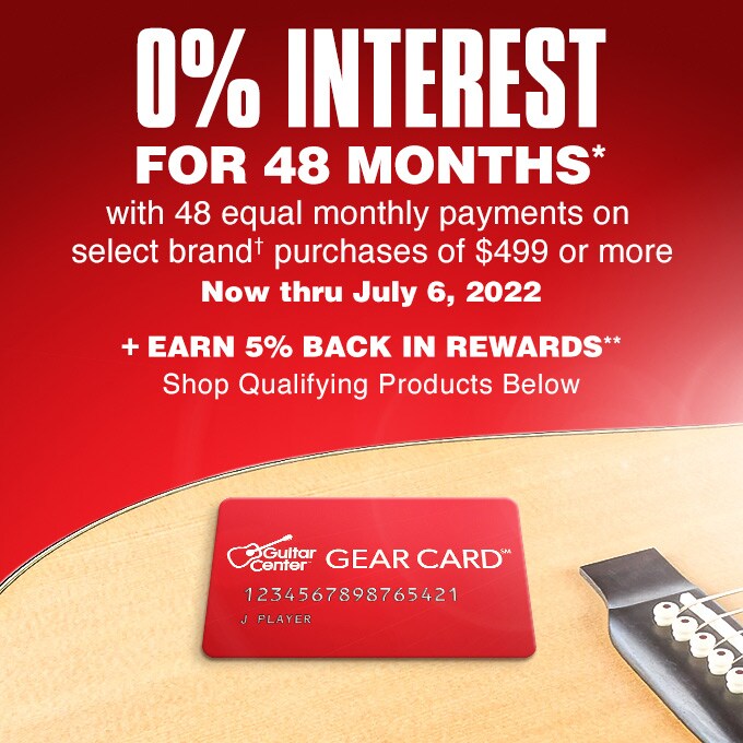 0% Interest for 48 Months* with 48 equal monthly payments on select brand purchases of $499 or more. Now thru July 6, 2022 plus earn 5% back in rewards** Shop qualifying products below