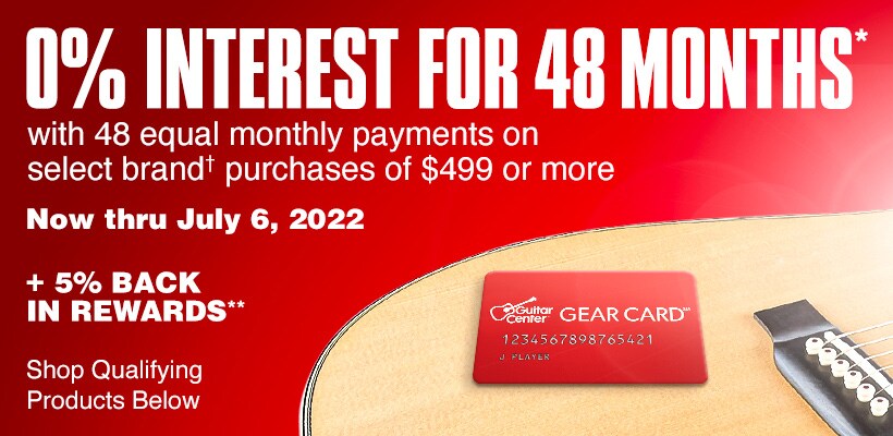 0% Interest for 48 Months* with 48 equal monthly payments on select brand purchases of $499 or more. Now thru July 6, 2022 plus earn 5% back in rewards** Shop qualifying products below