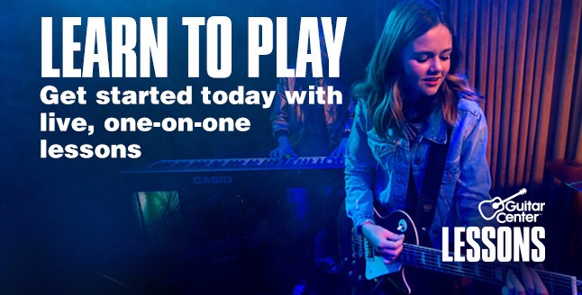 Learn to play. Get started today with live, one-on-one lessons