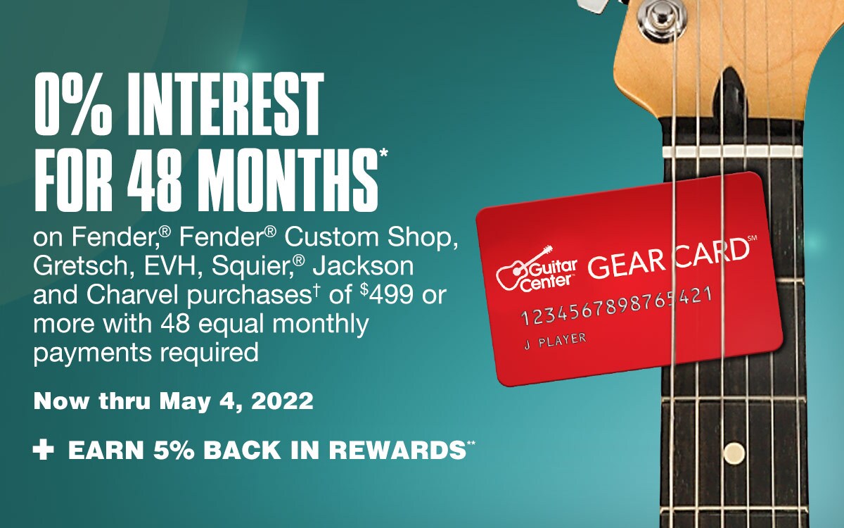 0% interest for 48 months* with 48 equal monthly payments on qualifying* purchases. Now thru May 4. Earn 5% back in rewards**