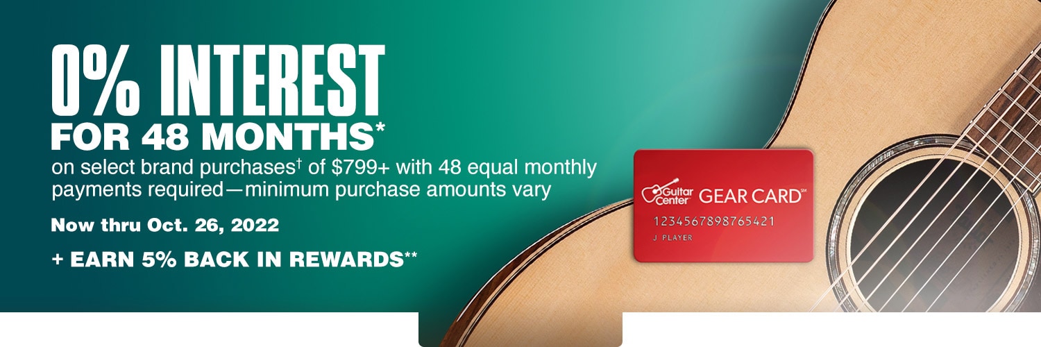 0 percent interest for 48 months on select brand purchases of 799 dollars or more with 48 equal monthly payments required - minimum purchase amounts vary. Now thru October 26 2022. Plus earn 5 percent back in rewards.