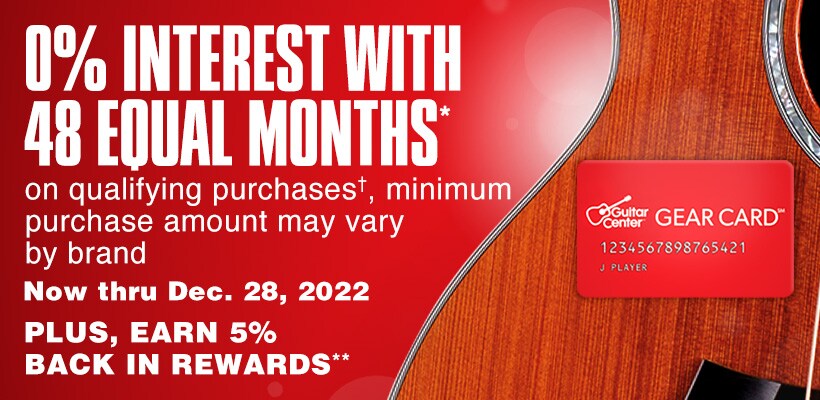 0 Percent Interest With 48 Equal Monthly Payments on qualifying purchases, minimum purchase amount may vary by brand. Now thru December 28 2022. Plus, Earn 5 Percent Back In Rewards.
