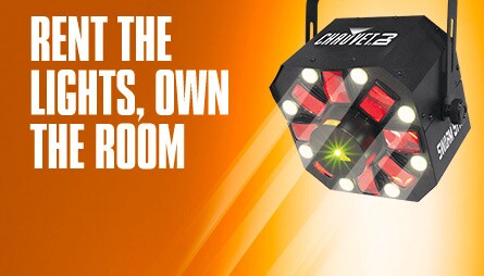 Rent the lights, own the room.