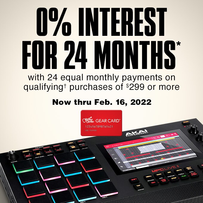 0 percent interest for 24 months with 24 equal monthly payments on qualifying purchases of 299 dollars or more. Now thru February 16.