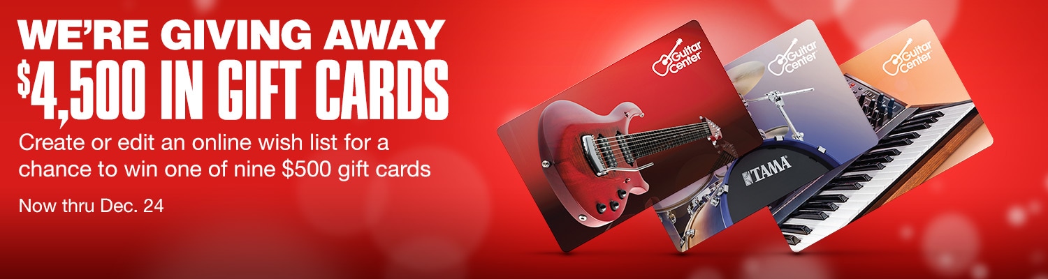 We're Giving Away 4500 dollars in gift cards. Create or edit an online wish list for a chance to win one of nine 500 dollar gift cards. Now thru December 24.