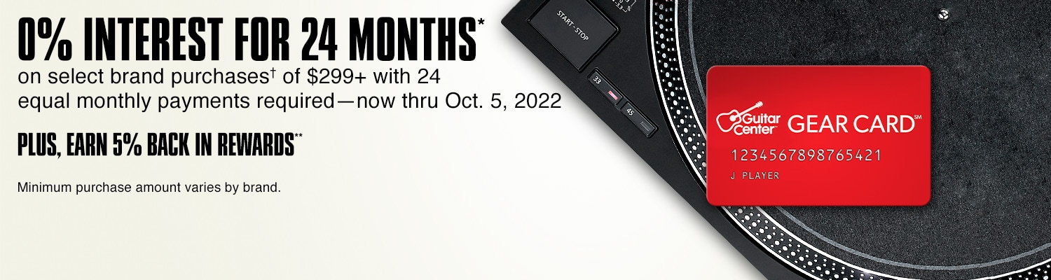 0% interest for 24 months* with 24 equal monthly payments on qualifying purchases of $299 or more. Now thru Feb. 16 2022 plus 5% back in rewards