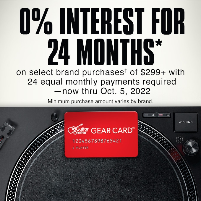 0% interest for 24 months* with 24 equal monthly payments on qualifying purchases of $299 or more. Now thru Feb. 16 2022 plus 5% back in rewards