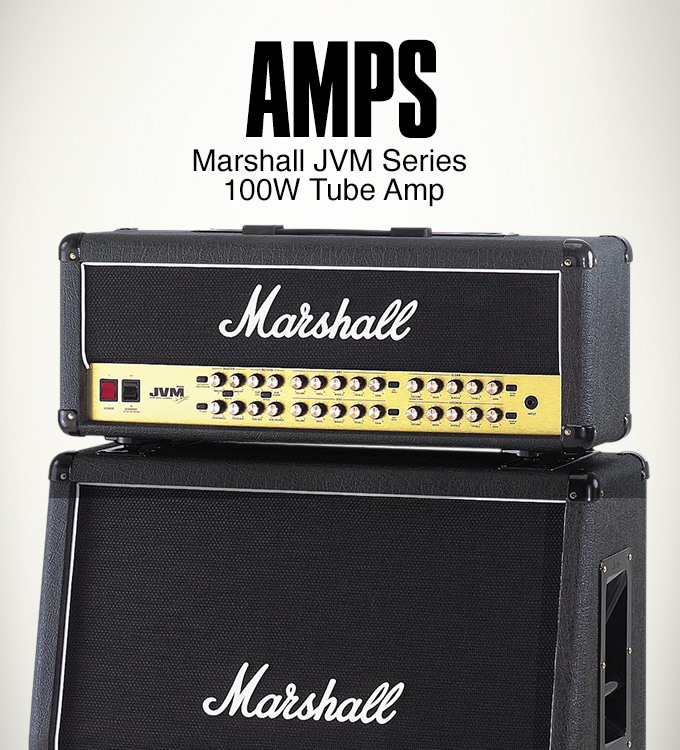 Amps. Marshall JVM Series 100 watts Tube Amp.