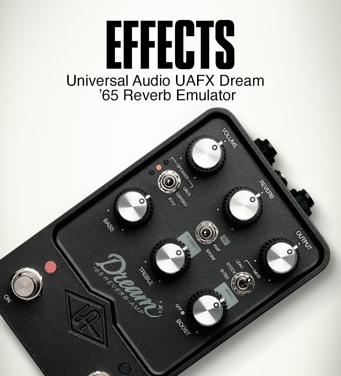 Effects. Universal Audio UAFX Dream 1965 Reverb Emulator.