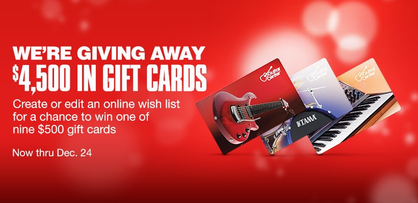 We're Giving Away 4500 dollars in gift cards. Create or edit an online wish list for a chance to win one of nine 500 dollar gift cards. Now thru December 24.