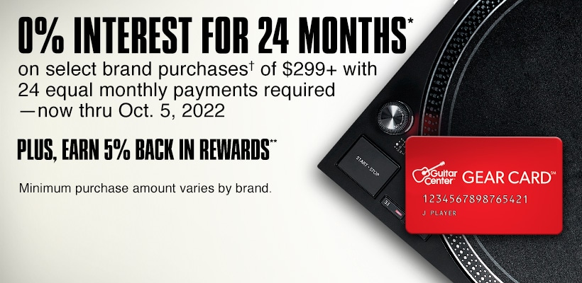 0% interest for 24 months* with 24 equal monthly payments on qualifying purchases of $299 or more. Now thru Feb. 16 2022 plus 5% back in rewards