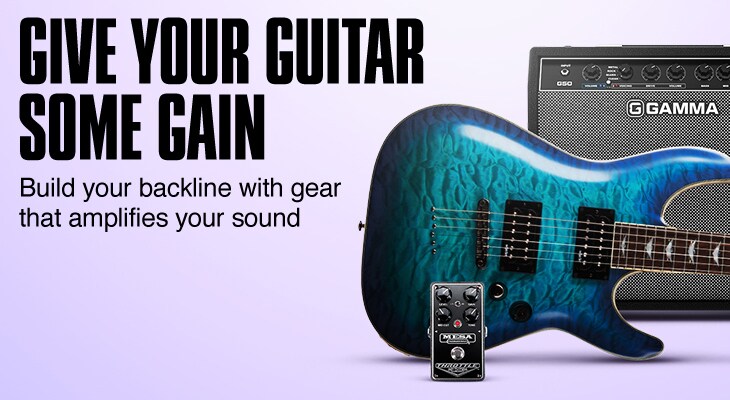 Give Your Guitar Some Gain. Build your backline with gear that amplifies your sound.