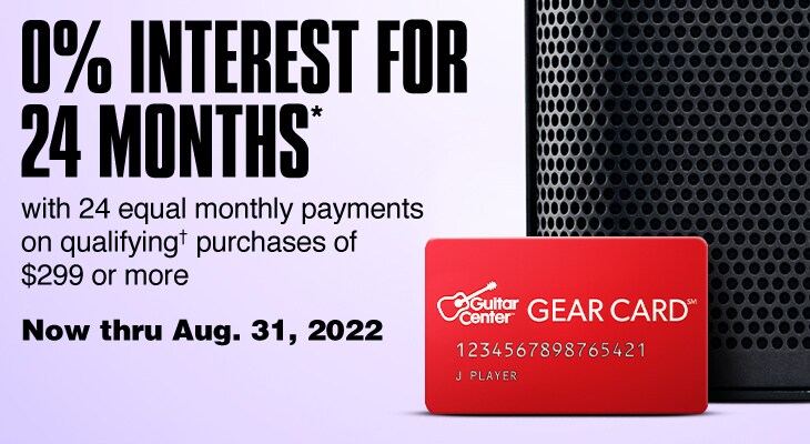 0 percent Interest for 24 Months with 24 equal monthly payments on qualifying purchases of 299 dollars or more. Now thru August 31 2022.