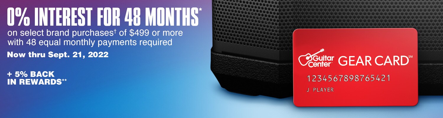 0% interest for 48 months* on select brand purchases* of $499 or more with 48 equal monthly payments required. Now thru Sept. 31, 2022. Plus earn 5% back in rewards**