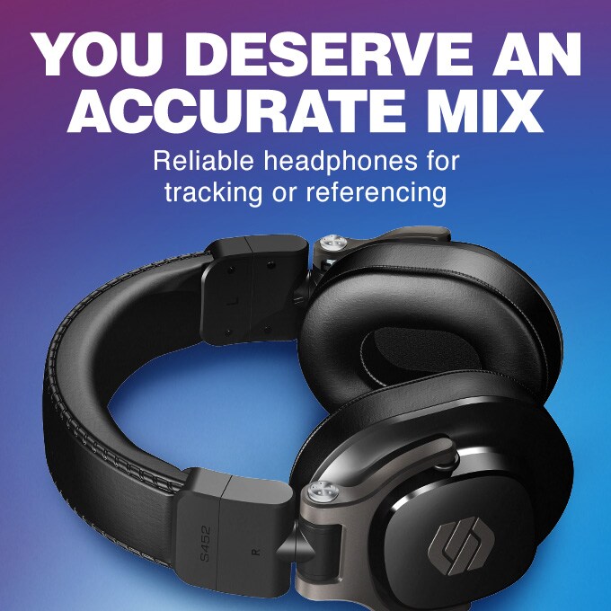You deserve an accurate mix. Reliable headphones for tracking or referencing.