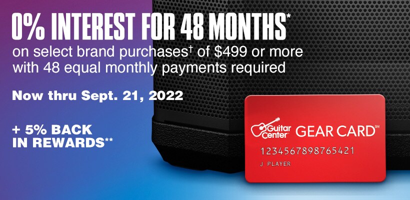 0% interest for 48 months* on select brand purchases* of $499 or more with 48 equal monthly payments required. Now thru Sept. 31, 2022. Plus earn 5% back in rewards**