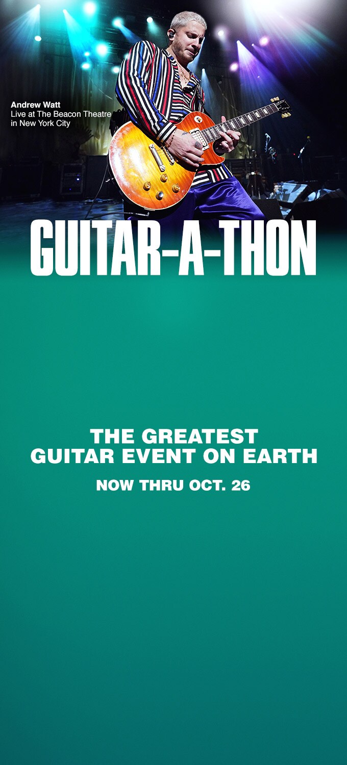 The greatest guitar event on earth. Guitar-A-Thon, now thru Oct.26