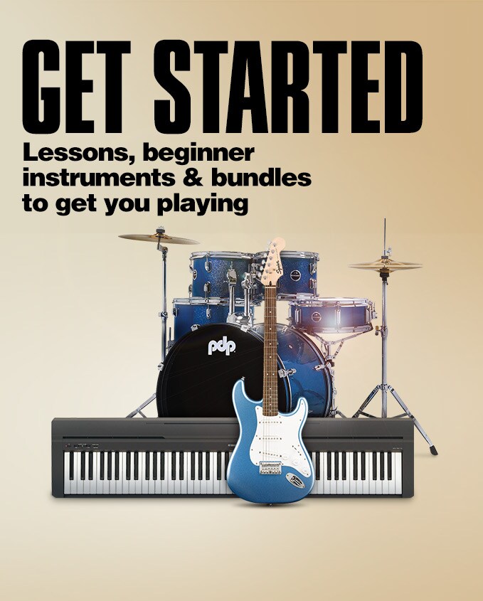 Get Started. Lessons, beginner instruments and bundles to get you playing
