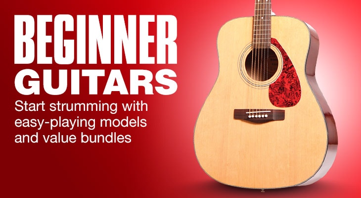 Beginner guitars. Start strumming with easy-playing models and value bundles.