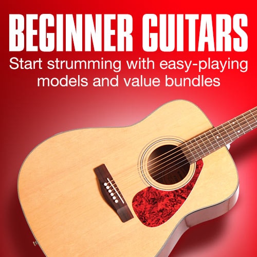 Beginner guitars. Start strumming with easy-playing models and value bundles.