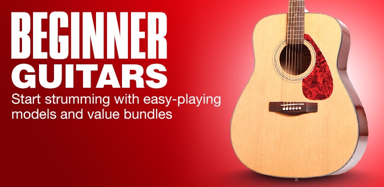 Beginner guitars. Start strumming with easy-playing models and value bundles.