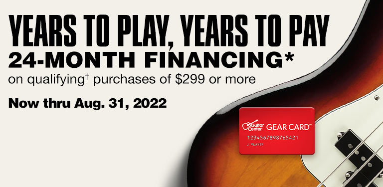 Years to play, years to pay. 24-Month financing* on qualifying* purchases of $299 or more. Now thru Aug.31, 2022.