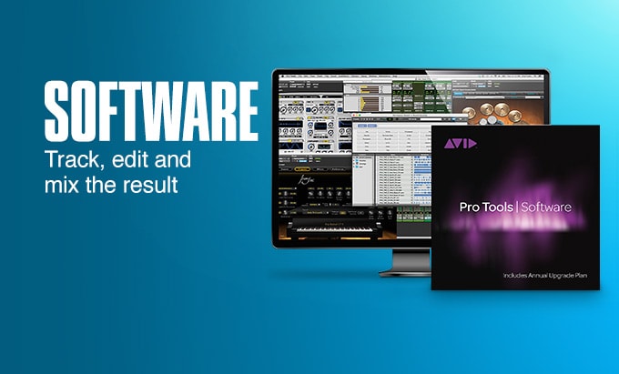 Software. Track, edit and mix the results.