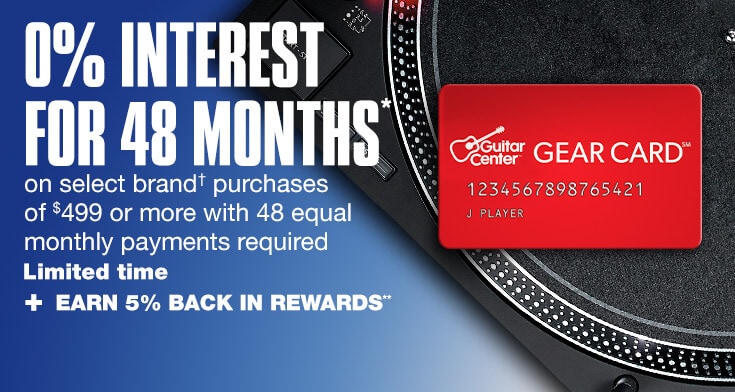 0% interest for 48 months on select brand purchases of 499 dollars or more with 48 equal monthly payments required. Limited time plus earn 5% back in rewards.