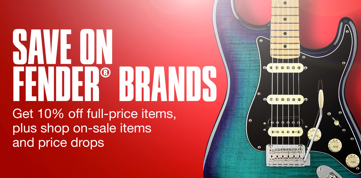 Save On Fender Brands. Get 10 percent off full-price items, plus shop on-sale items and price drops.