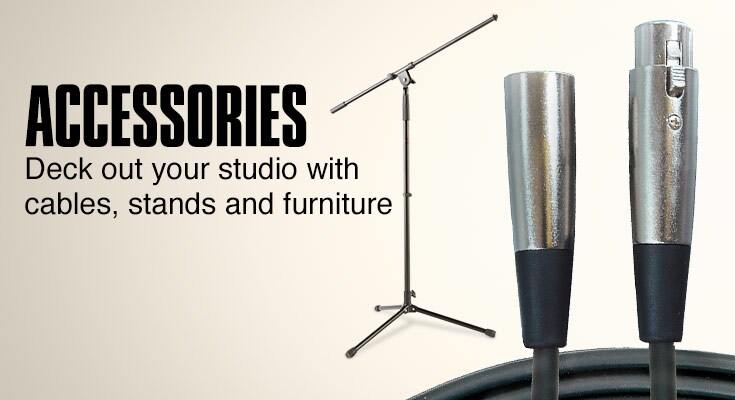 Accessories. Cables, furniture and studio essentials.
