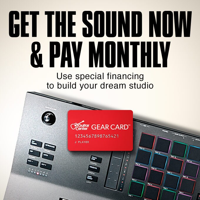 Get the sound now and pay monthly. Use special financing to build your dream studio.