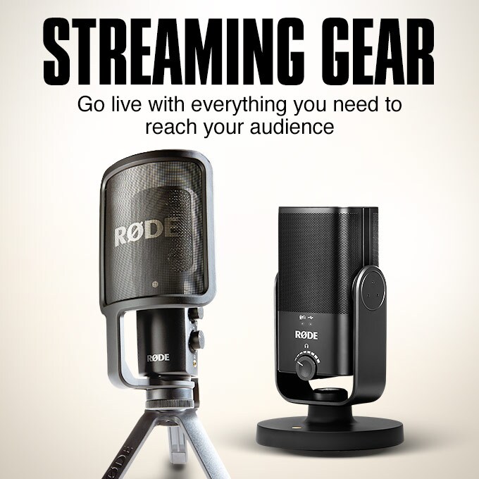Streaming gear. Go live with everything you need to reach your audience.