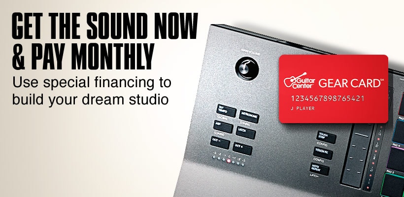 Get the sound now and pay monthly. Use special financing to build your dream studio.