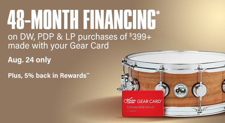 48-Month financing* on DW, PDP & LP purchases of $399+ made with your gear card. Aug. 24 only. Plus, 5% back in rewards**