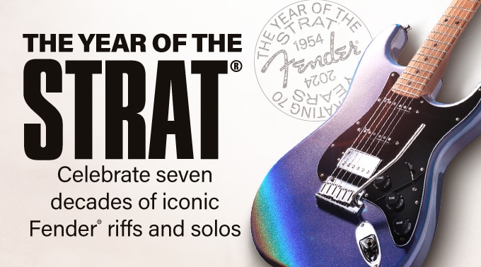 The year of the Strat. Celebrate seven decades of iconic Fender riffs and solos.