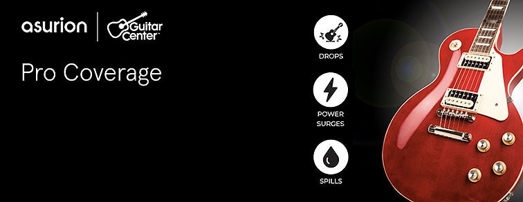 Asurion. Guitar Center. Pro Coverage. Drops, Power Surges, Spills.