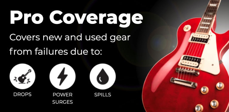 Asurion. Guitar Center. Pro Coverage. Drops, Power Surges, Spills.
