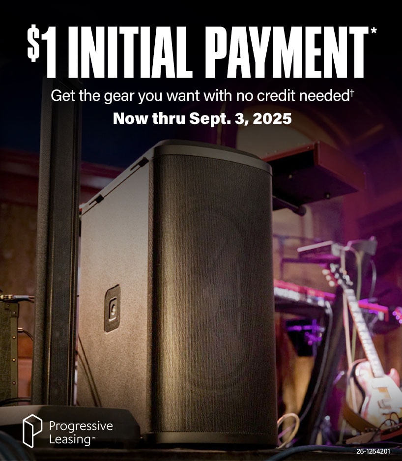 1 dollar initial payment with no credit needed. Now thru September 3, 2025.
