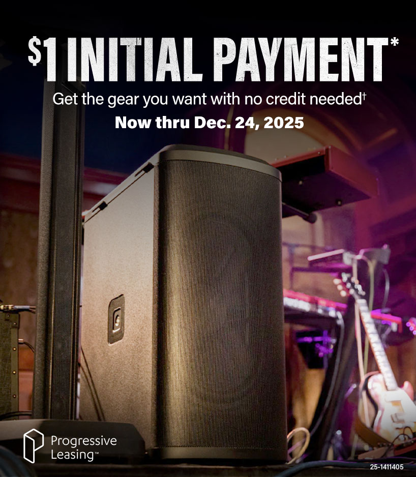 1 dollar initial payment. Get the gear you want with no credit needed. Now thru October 15, 2025. Progressive Leasing.