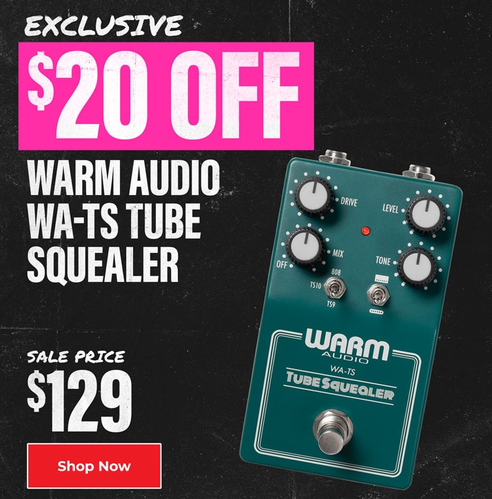 Exclusive 20 dollars off. Warm Audio WA-T Tube Squealer. Sale Price 129 dollars. Shop Now