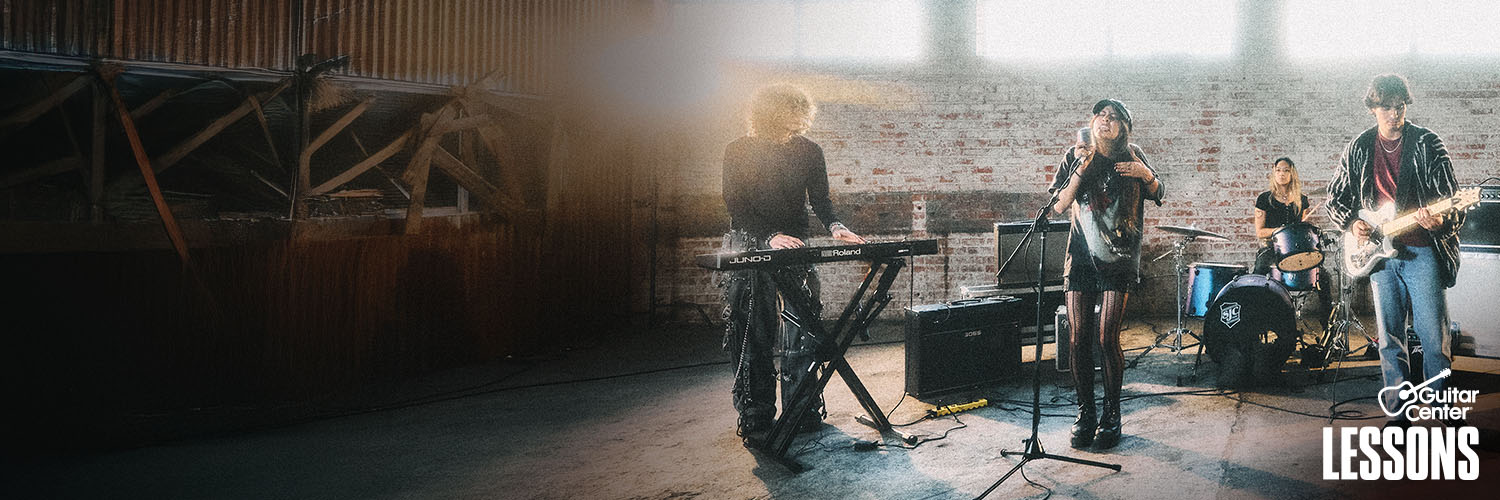 Band playing instruments