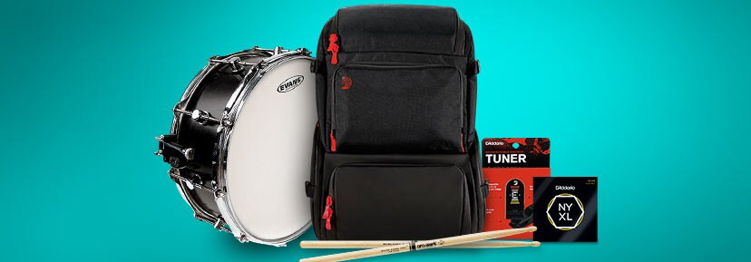 From us, to you. Save on D'Addario, Evans, Promark, Rico and more with code THANKS at checkout. Aug. 21 & 28 only. Shop now