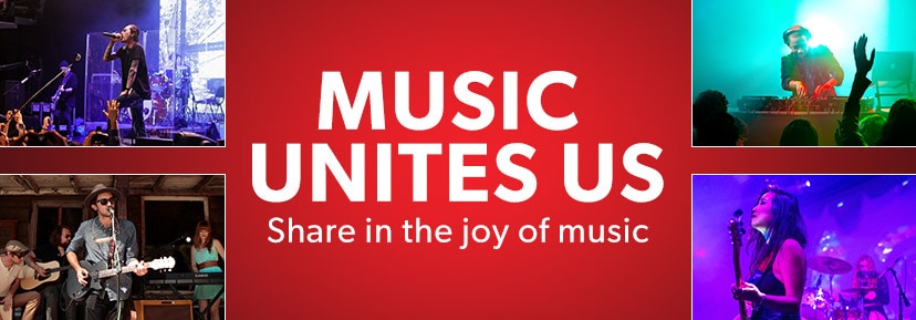 Music Unites Us. Share in the joy of music. Learn More.
