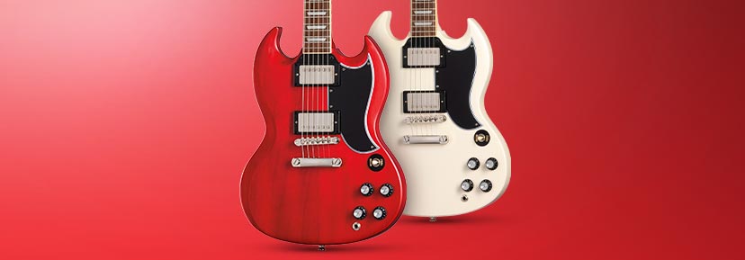 New Epiphone 1961 Les Paul SG. Classic all-mahogany construction with Gibson USA Burstbuckers. Shop Now