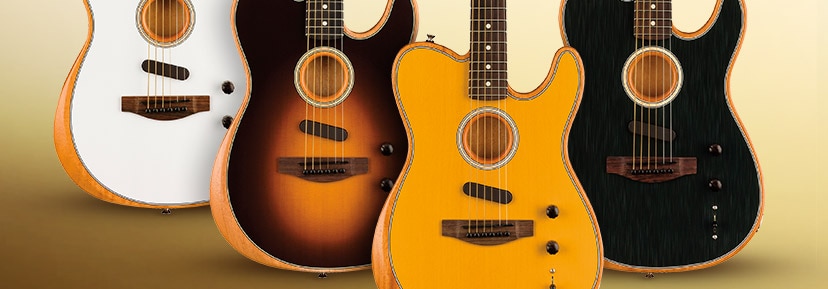 New Fender Player Series Acoustasonic. Play electric or acoustic in a Tele design, now with an accessible price. Shop now