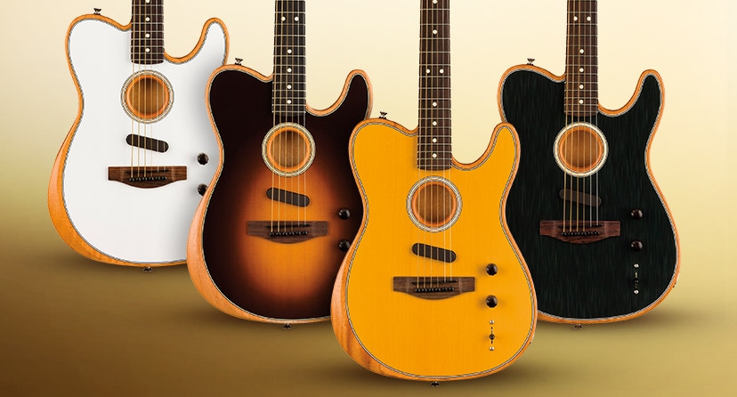 New Fender Player Series Acoustasonic. Play electric or acoustic in a Tele design, now with an accessible price. Shop now
